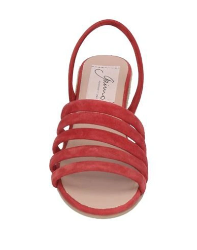 Shop Gaimo Woman Espadrilles Brick Red Size 6 Soft Leather