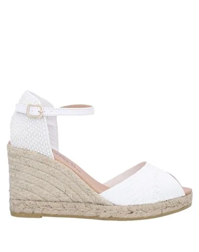 Shop Gaimo Woman Sandals White Size 11 Soft Leather, Textile Fibers