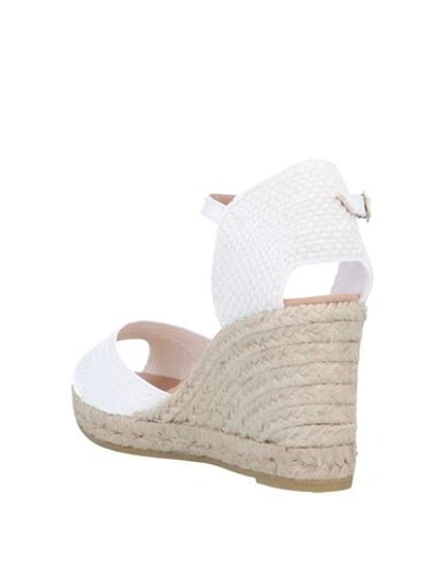 Shop Gaimo Woman Sandals White Size 11 Soft Leather, Textile Fibers