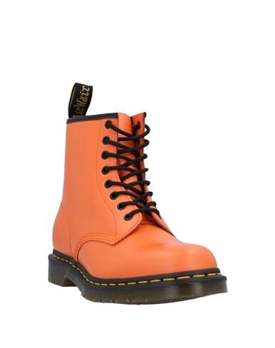 Shop Dr. Martens Woman Ankle Boots Orange Size 8.5 Soft Leather