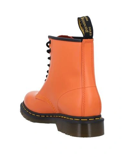 Shop Dr. Martens' Dr. Martens Woman Ankle Boots Orange Size 8.5 Soft Leather