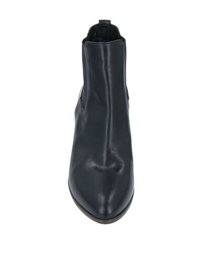 Hogan Leather Texan Booties In Black
