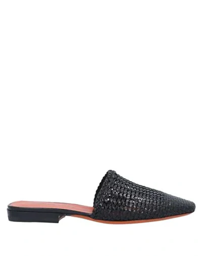 Shop Santoni Woman Mules & Clogs Black Size 6 Soft Leather