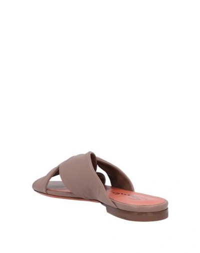 Shop Santoni Sandals In Light Brown