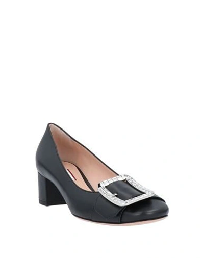 Bally Woman Pumps Black Size 10.5 Calfskin In Black