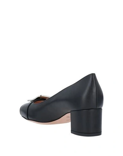 Bally Woman Pumps Black Size 10.5 Calfskin In Black