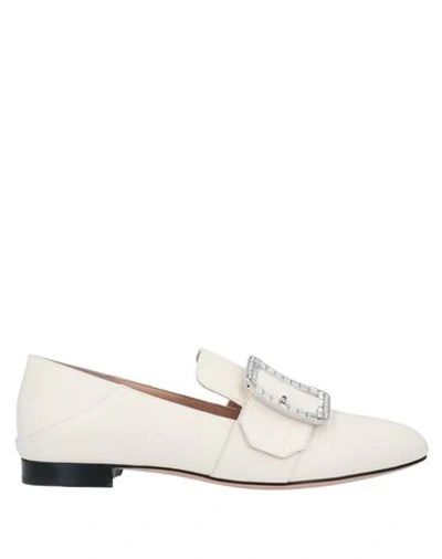 Shop Bally Woman Loafers Ivory Size 5 Calfskin In White