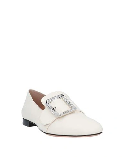 Bally Woman Loafers Ivory Size 9 Calfskin In White