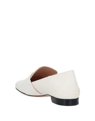 Bally Woman Loafers Ivory Size 9 Calfskin In White