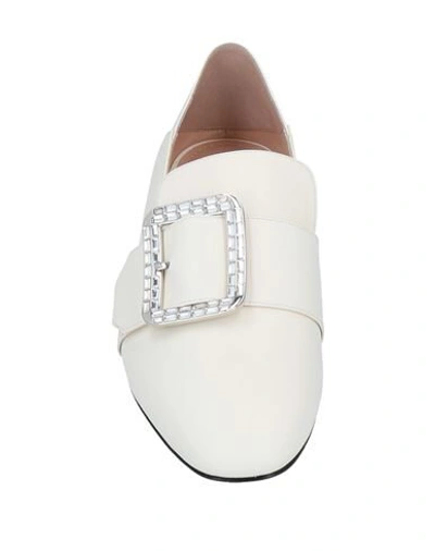 Bally Woman Loafers Ivory Size 9 Calfskin In White