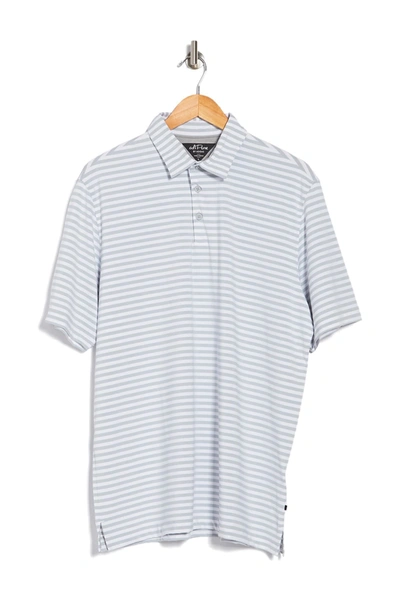 Shop Adidas Golf Adipure Essential Stripe Polo Shirt In Clonix