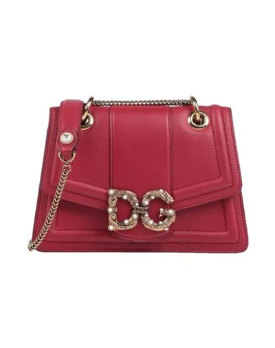 Shop Dolce & Gabbana Woman Cross-body Bag Red Size - Calfskin