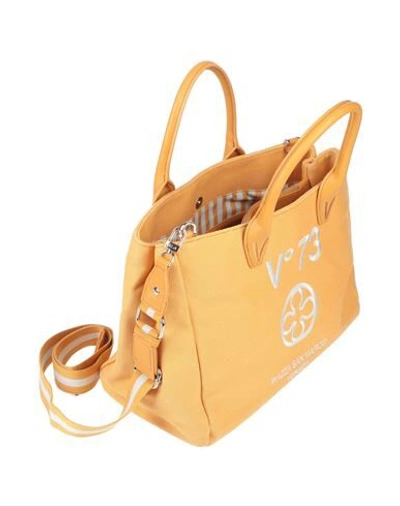 Shop V73 Handbags In Ocher