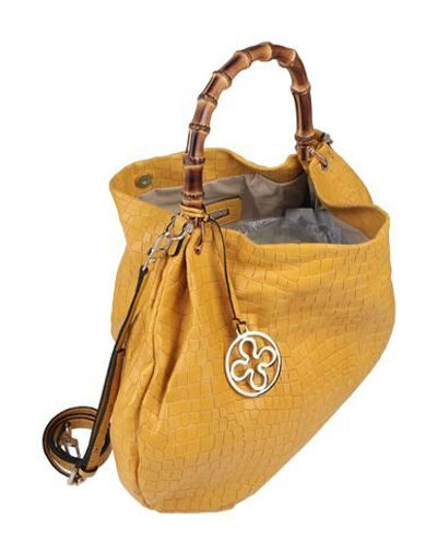 Shop V73 Handbags In Ocher