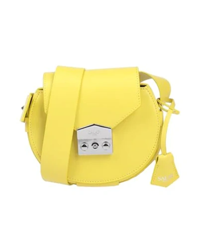 Shop Salar Handbags In Yellow