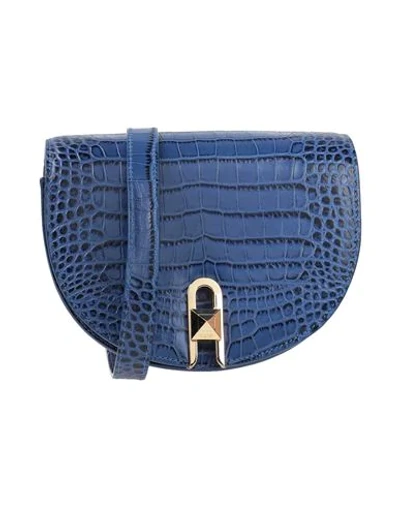 Shop Salar Handbags In Blue