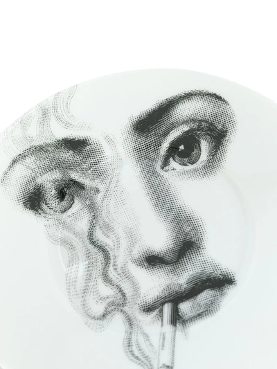 Fornasetti Face Print Tea Cup In Black