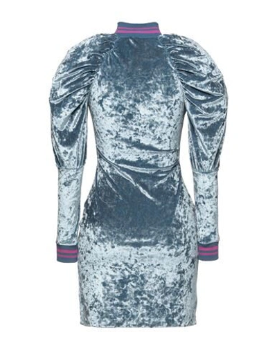 Shop Gcds Woman Mini Dress Pastel Blue Size S Polyester, Elastane, Polyamide, Cotton