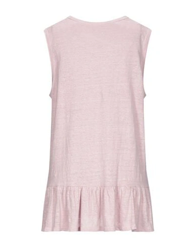 Shop Altea Woman T-shirt Pink Size L Linen