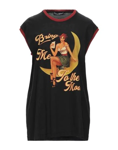Shop Dolce & Gabbana Woman T-shirt Black Size 10 Cotton