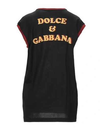 Shop Dolce & Gabbana Woman T-shirt Black Size 8 Cotton