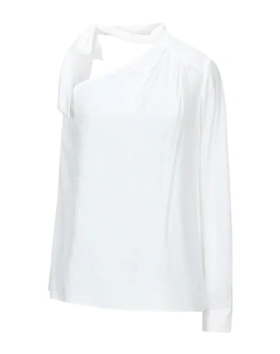 Shop Pennyblack Woman Top White Size 6 Acetate, Silk