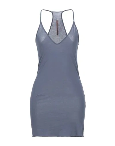 Shop Rick Owens Tank Tops In Slate Blue