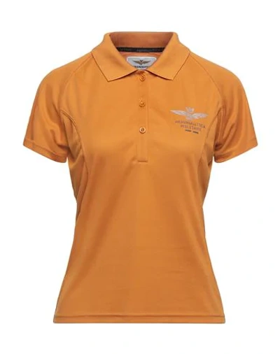 Shop Aeronautica Militare Polo Shirts In Ocher