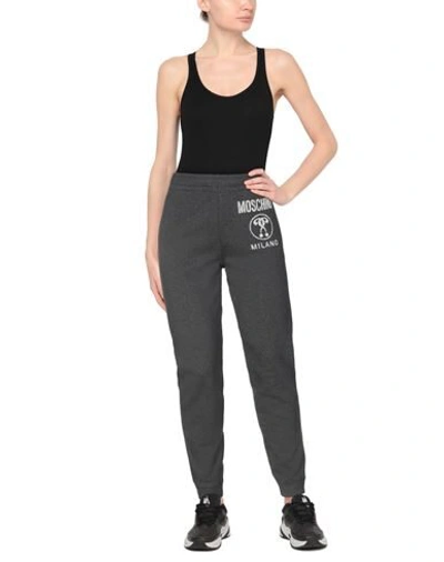 Shop Moschino Casual Pants In Lead
