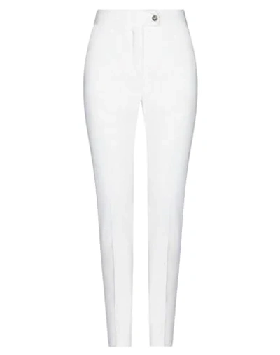 Shop Access Fashion Woman Pants White Size L Cotton, Polyester, Elastane