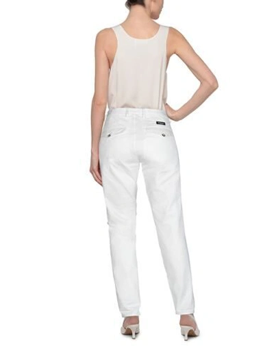 Shop Jeckerson Woman Pants White Size 31 Cotton, Elastane