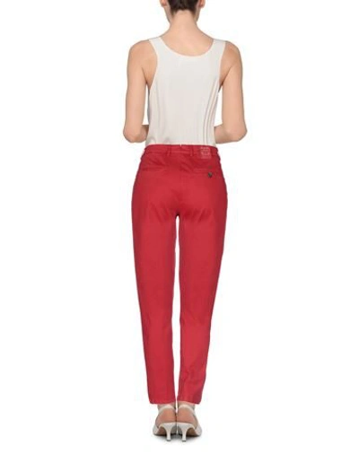 Shop Berwich Woman Pants Red Size 6 Cotton, Elastane