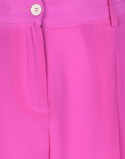 Shop Jejia Woman Pants Fuchsia Size 6 Silk In Pink