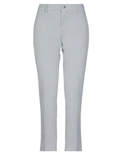Shop Berwich Woman Pants Light Grey Size 6 Cotton, Elastane