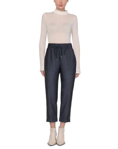 Shop Alessia Santi Casual Pants In Dark Blue