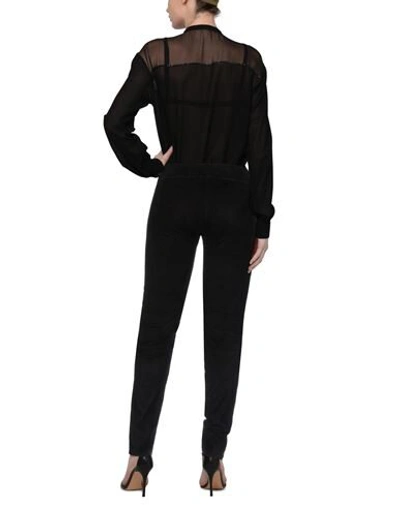 Shop Jil Sander Woman Leggings Dark Brown Size 10 Lambskin