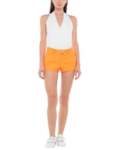 Shop Gcds Shorts & Bermuda Shorts In Orange
