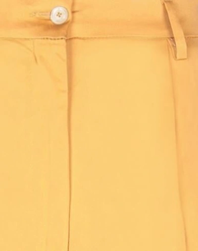 Shop Michael Coal Woman Pants Ocher Size 32 Cotton, Elastane In Yellow