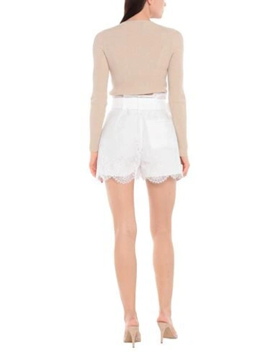 Shop Self-portrait Shorts & Bermuda Shorts In White