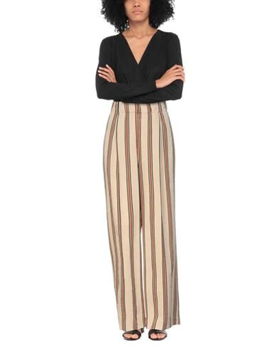 Shop Jejia Woman Pants Beige Size 8 Viscose, Acetate, Polyamide, Cotton, Polyester