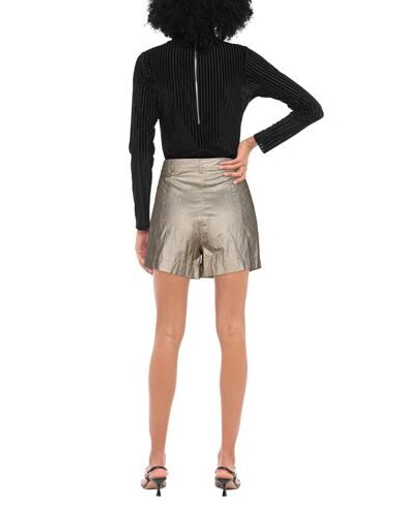 Philosophy Di Lorenzo Serafini Woman Shorts & Bermuda Shorts Platinum Size 4 Viscose, Metallic Fiber In Grey