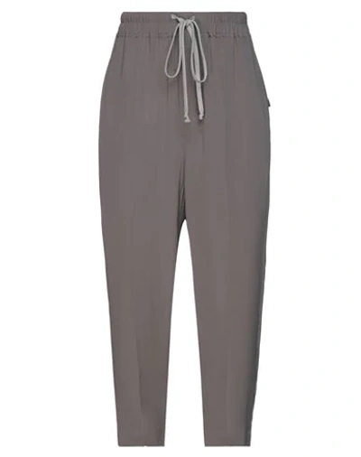 Shop Rick Owens Woman Pants Dove Grey Size 4 Acetate, Silk