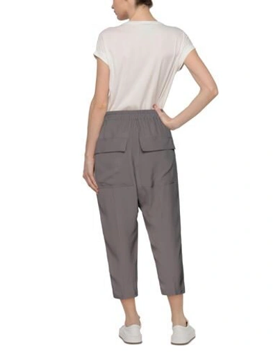 Shop Rick Owens Woman Pants Dove Grey Size 4 Acetate, Silk