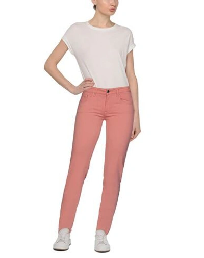 Shop Jacob Cohёn Woman Pants Salmon Pink Size 26 Cotton, Viscose, Elastane