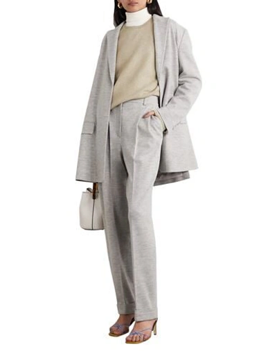 Shop Roksanda Woman Pants Light Grey Size 12 Wool, Cotton
