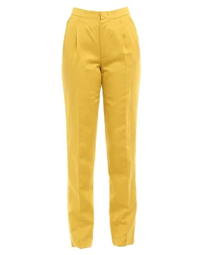 Shop Tagliatore 02-05 Woman Pants Yellow Size 4 Linen, Lyocell