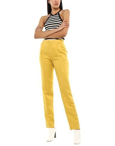 Shop Tagliatore 02-05 Woman Pants Yellow Size 4 Linen, Lyocell