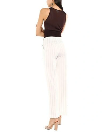 Shop Patrizia Pepe Woman Pants White Size 10 Viscose, Cotton, Linen, Polyester