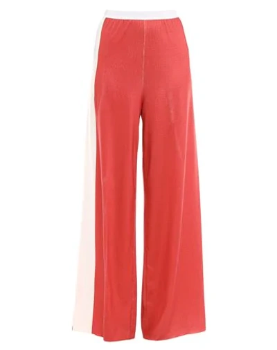 Shop Pierantonio Gaspari Woman Pants Coral Size 10 Polyester, Elastane In Red