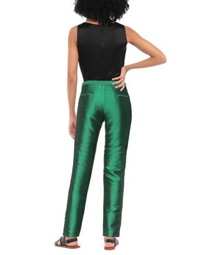 Shop Costume National Pants In Emerald Green